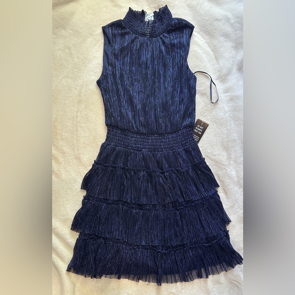 Express Shimmering Midnight Blue Top